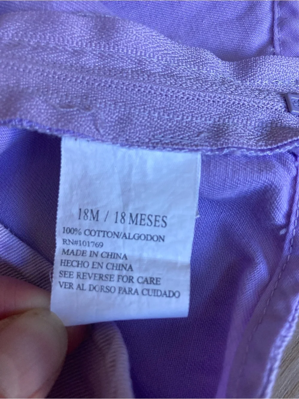 Vintage Lavender Floral Embroidered Cotton Baby Dress